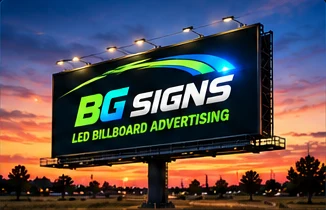 Illustrative BG Signs billboard concept for location 4
